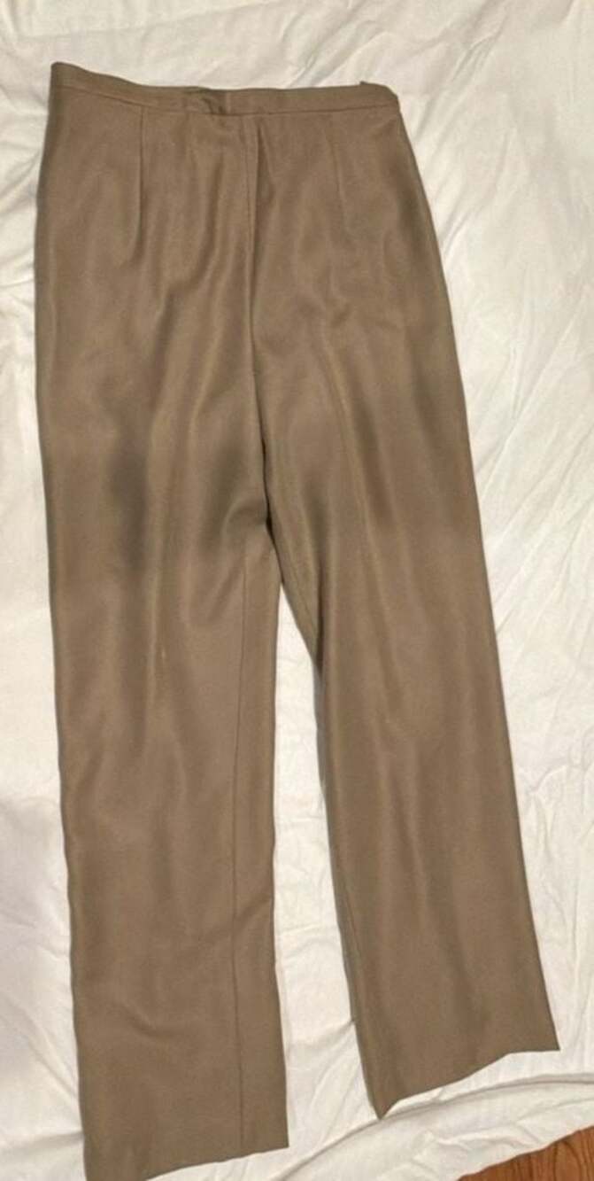 Talbots Pure Silk Straight Leg Lined Trousers